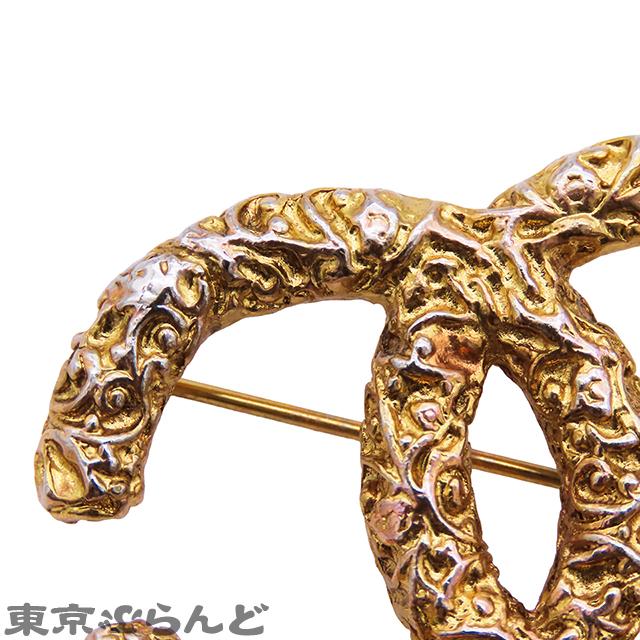 CHANEL（シャネル） ココマーク 溶岩 ブローチ 93A ゴールド メタル GP