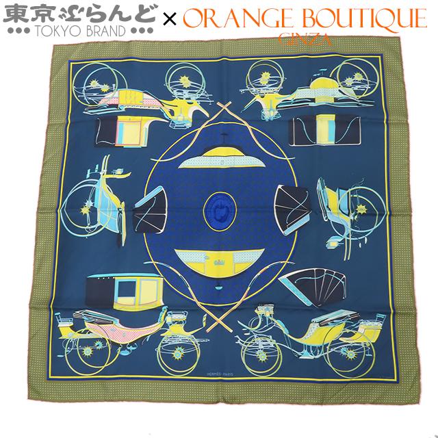 HERMES（エルメス） カレ 90 LES VOITURES A TRANSFORMATION 折り畳み