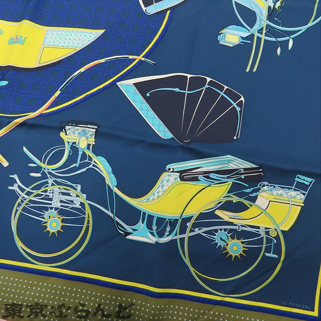 HERMES（エルメス） カレ 90 LES VOITURES A TRANSFORMATION 折り畳み