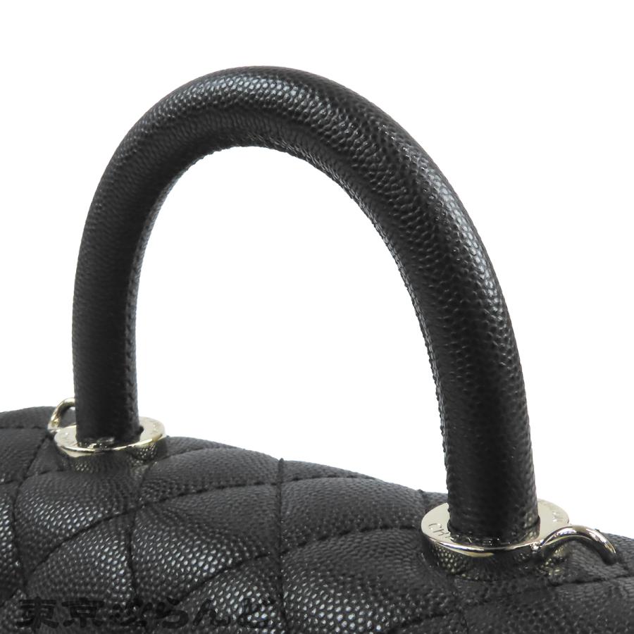 シャネル CHANEL ココハンドル XXS AS2215 ブラック 黒 ゴールド金具 キャビアスキン マトラッセ 2WAY ハンドバッグ チェーンショルダーバッグ 101815105の画像
