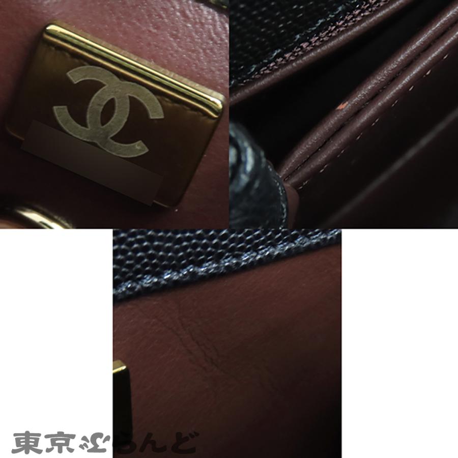 シャネル CHANEL ココハンドル XXS AS2215 ブラック 黒 ゴールド金具 キャビアスキン マトラッセ 2WAY ハンドバッグ チェーンショルダーバッグ 101815105の画像
