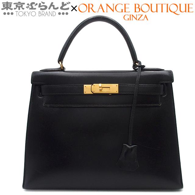 HERMES（エルメス） ケリー28 〇S刻印 ブラック ゴールド金具 ボックス