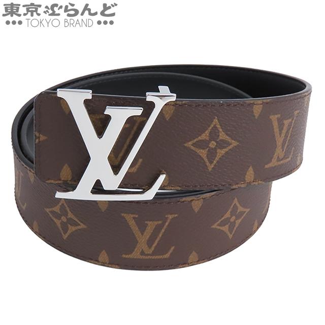 ルイヴィトン サンチュール モノグラム ベルト LVバックル ブラウン　総柄 LOUIS VUITTON（ルイ・ヴィトン） サンチュール LV イニシャル ベルト