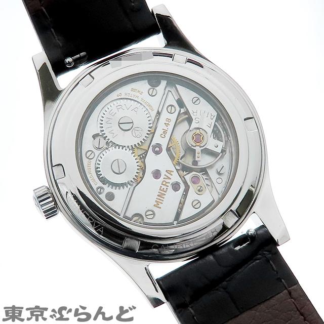 ミネルバ Minerva ピタゴラス A481 cal.48 ブラック SS レザー