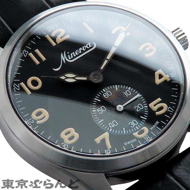 ミネルバ Minerva ピタゴラス A481 cal.48 ブラック SS レザー