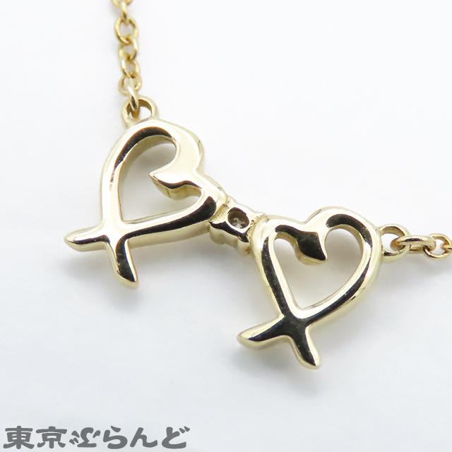 ティファニー ネックレス ダブルラビングハート ネックレス K18YG ダイヤモンド 1Pダイヤ レディース 仕上済 101816963_3