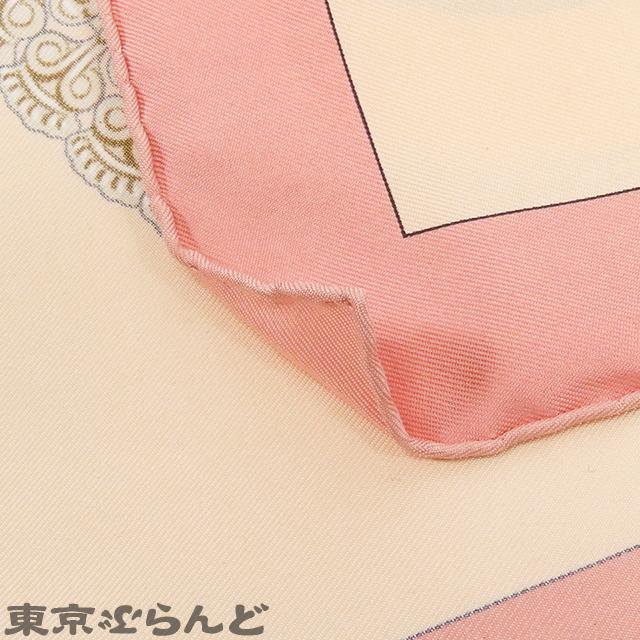 エルメス　スカーフ　ピンク　90✖️90cm HERMES（エルメス） カレ 90 ピンクxマルチカラー シルク KOSMIMA 宇宙