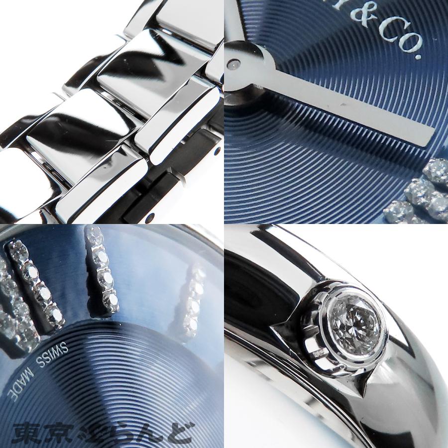 TIFFANY&amp;Co.(ティファニー) 腕時計美品  アトラス 2ハンド 24mm 69291651 レディース SS/ダイヤベゼル・インデックス/ダイヤリューズ ネイビー Tiffany & Co. - TIFFANY&Co.(ティファニー) 腕時計美品 アトラス 2