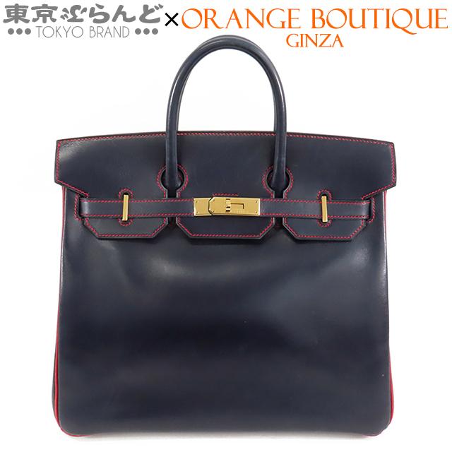 HERMES エルメス オータクロア32 □C刻印 ブルーインディゴ ゴールド 