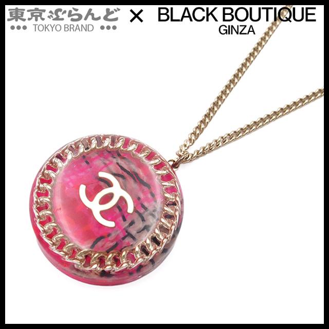 CHANEL（シャネル） ネックレス ゴールドxピンク メタル プラスチック