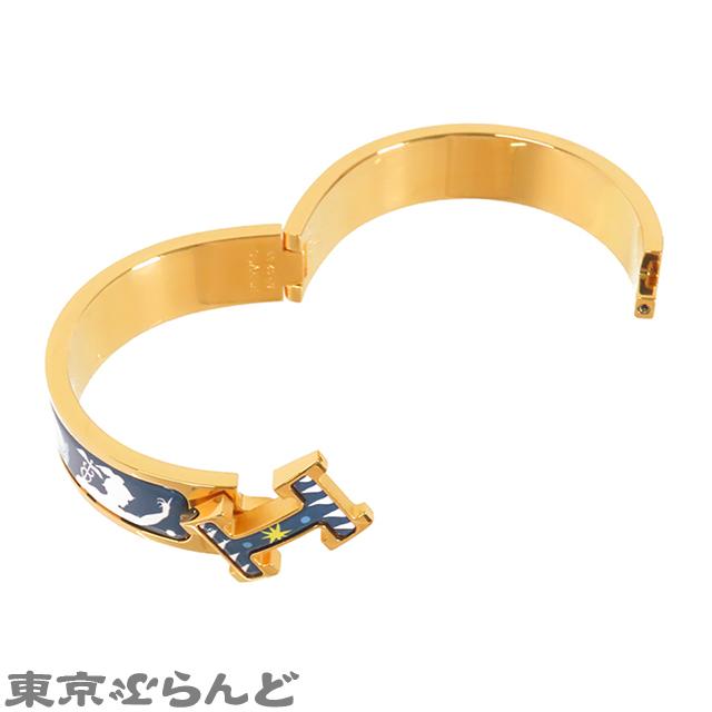 HERMES（エルメス） ブレスレット クリックH ゴールドxブルー メタル