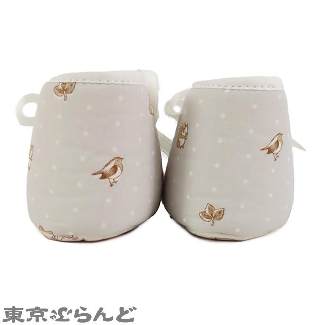 HERMES（エルメス） ベビーシューズ ライトグレー コットン うさぎ 