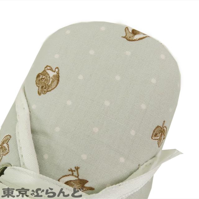 HERMES（エルメス） ベビーシューズ ライトグレー コットン うさぎ 