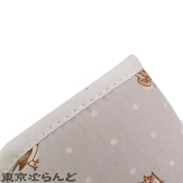 HERMES（エルメス） ベビーシューズ ライトグレー コットン うさぎ 