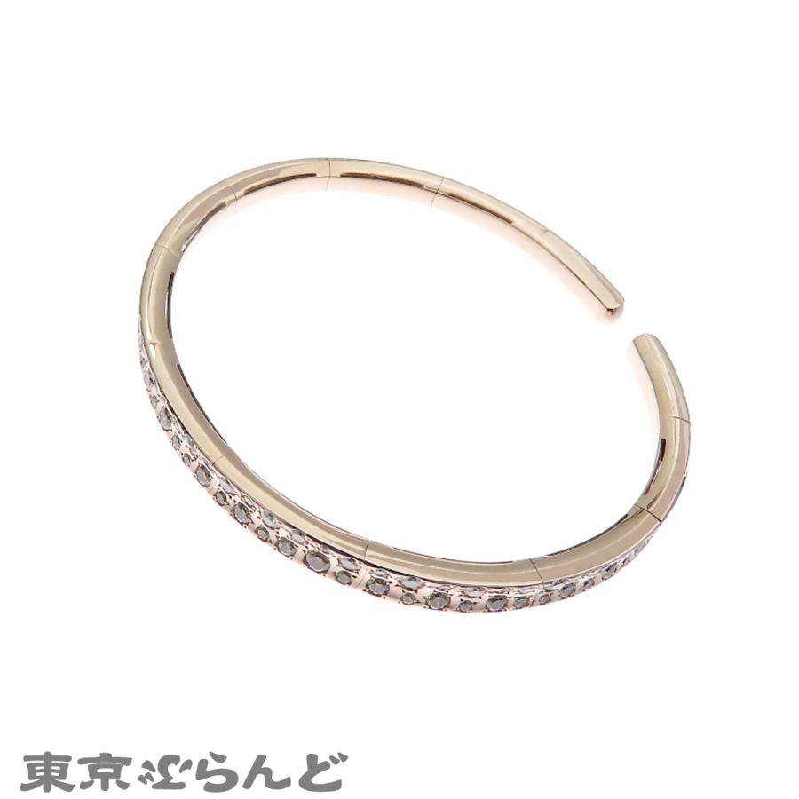 カシケイ バンドバングル ピンクゴールド K18PG ブラウンダイヤモンド