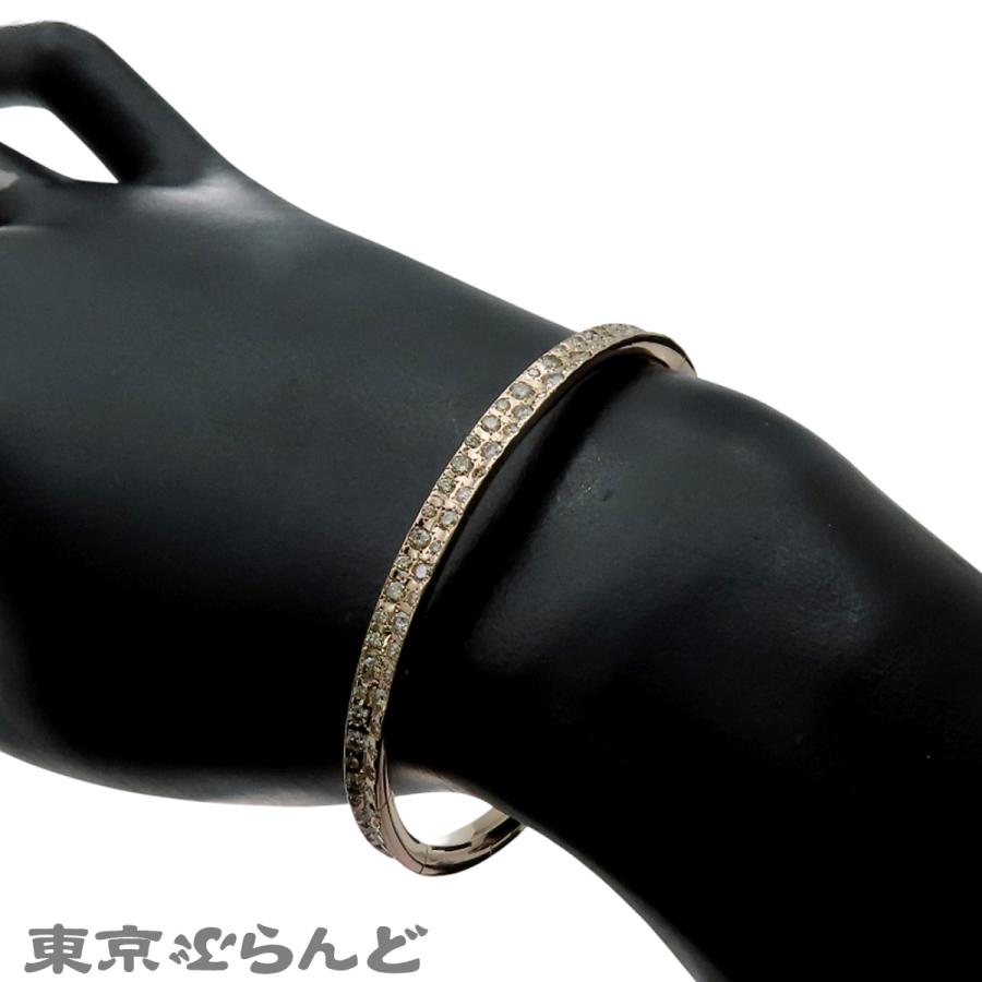 カシケイ バンドバングル ピンクゴールド K18PG ブラウンダイヤモンド