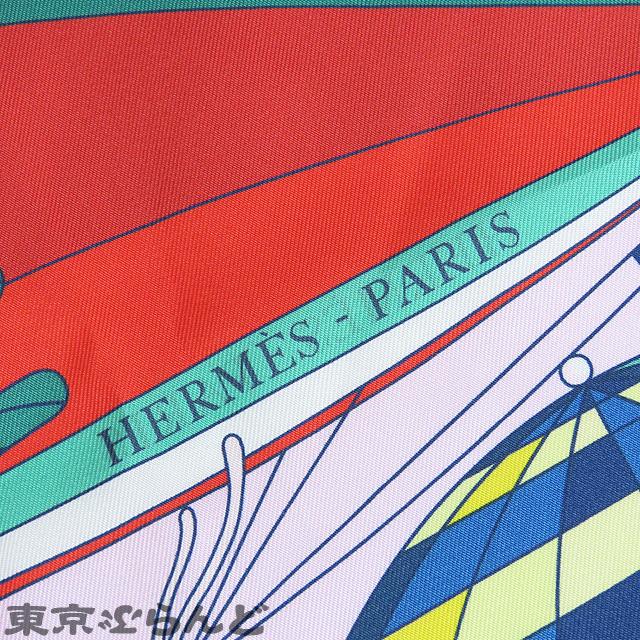 HERMES（エルメス） カレ 90 パープルxマルチカラー シルク LES FOLIES
