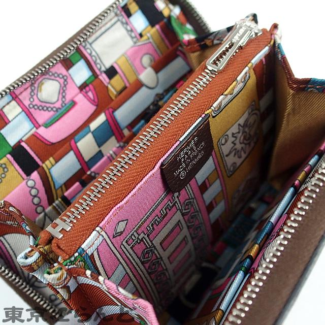 HERMES（エルメス） アザップ シルクイン コンパクト B刻印 モカ 