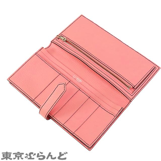 エルメス HERMES ベアンスフレ Ｔ刻印 ブラックxローズコンフェッティ シルバー金具 シェーブル スペシャルオーダー 長財布 レディース  25XM 101826427の画像