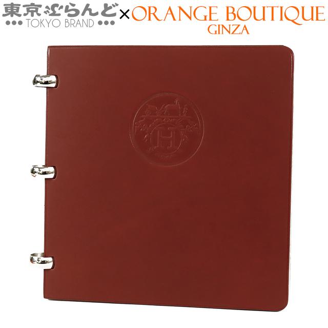 HERMES エルメス メモ帳 □L刻印 ルージュアッシュ シルバー金具