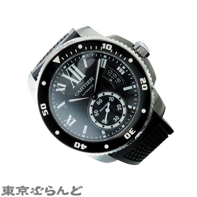 Cartier（カルティエ） カリブル W7100056 ブラック SS ラバー 