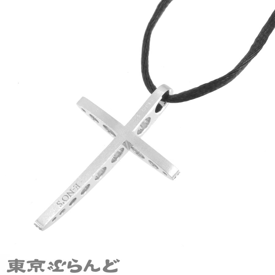 イーノス E-NO`S クロス モチーフ ペンダント ホワイトゴールド K18WG 