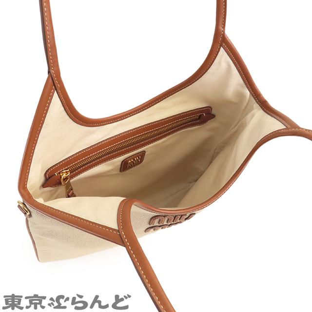 miu miu（ミュウミュウ） MIUMIU IVY キャンバスxレザー バッグ