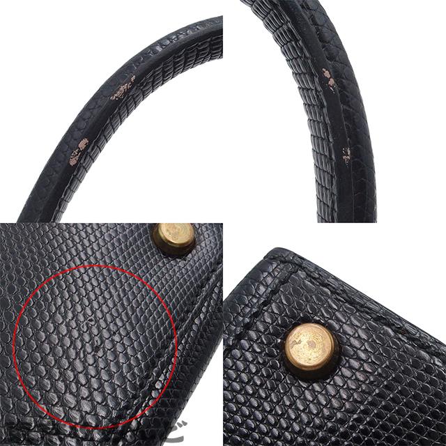 HERMES（エルメス） ミニケリー 〇S刻印 ブラック ゴールド金具