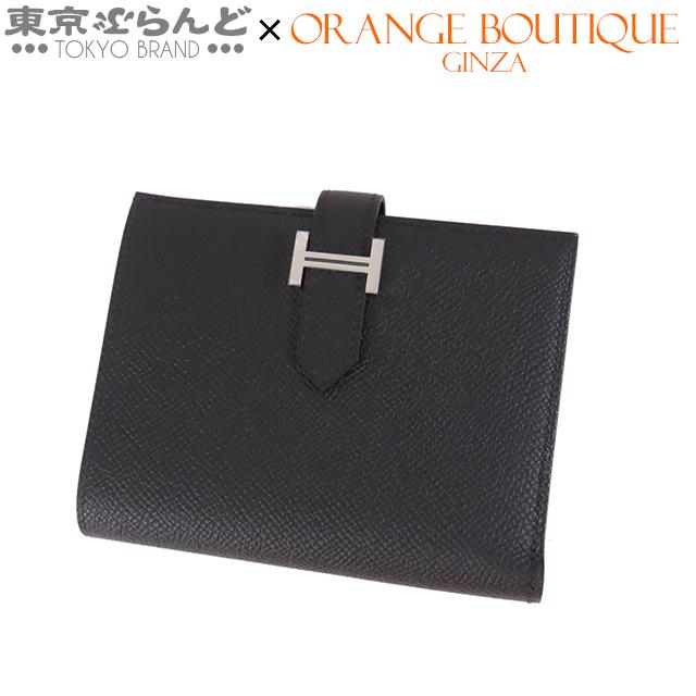 HERMES（エルメス） ベアンコンパクト W刻印 ブラック 黒 シルバー金具