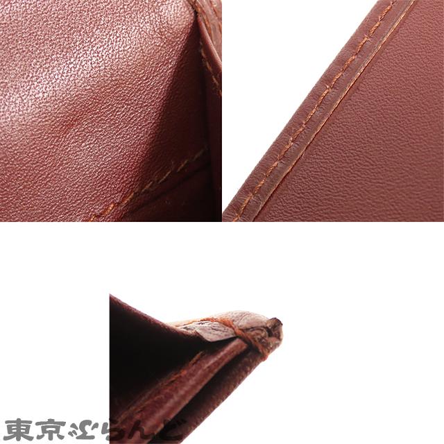 ■極美品■ Cartier カルティエ マストライン レザー ケース パース 小銭入れ メンズ レディース ボルドー系 AX5688 Cartier - □極美品□ Cartier カルティエ マストライン レザー コイン