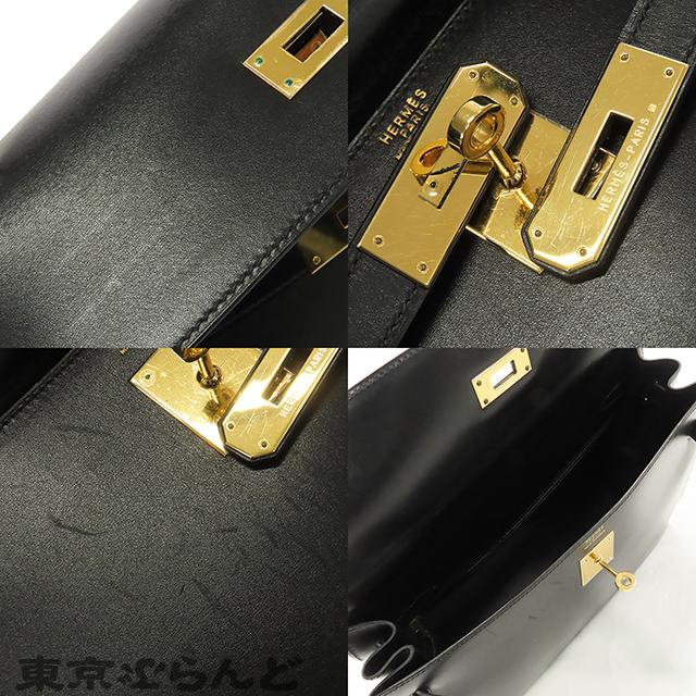 HERMES（エルメス） ケリー32 □F刻印 黒 ブラック ゴールド金具