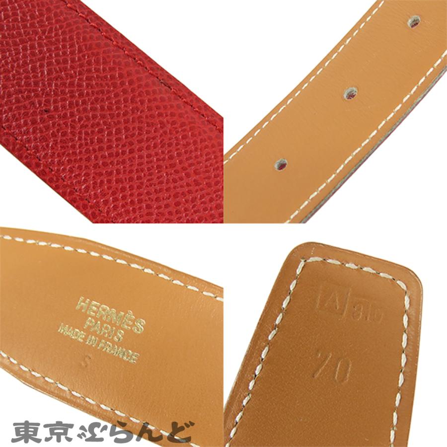 HERMES（エルメス） HERMES Hベルト コンスタンス □A刻印 レッドx