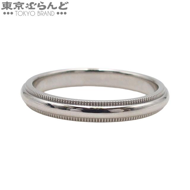 ティファニー ミルグレインエッジ リング ノーツバンド Pt950 プラチナ 17.5号 TIFFANY&Co. 指輪/092395【中古】【本物】 TIFFANY&Co.（ティファニー） Pt950 リング 指輪 ミル打ち 17.5号