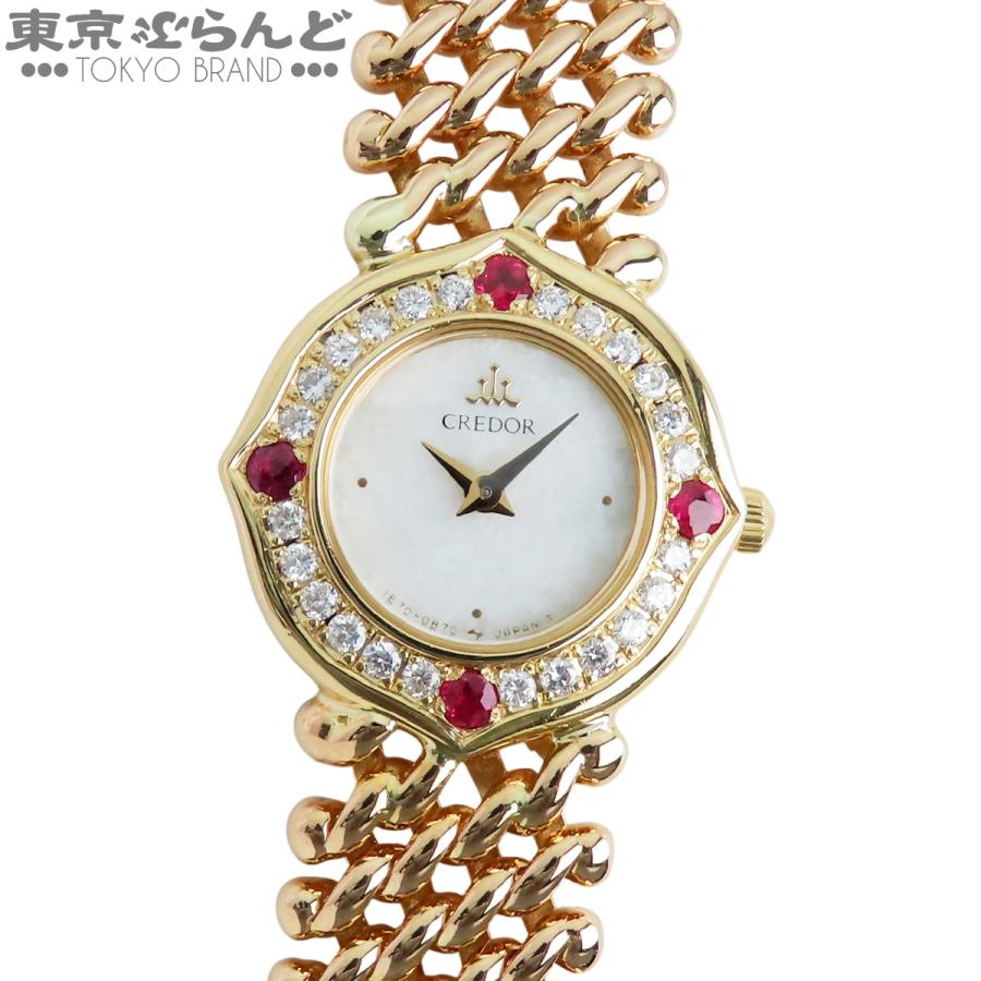 値下げしました！SEIKO　クレドール　レディース時計 CREDOR SEIKO セイコー クレドール 18KT/SS ラグダイヤ クォーツ