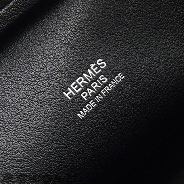 HERMES（エルメス） ミニプリュム 20 □R刻印 ブラック シルバー金具