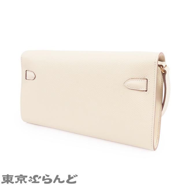 エルメス HERMES ケリートゥーゴー W刻印 クレ ゴールド金具 エプソン 長財布 ショルダーバッグ レディース 25XM 101833428の画像
