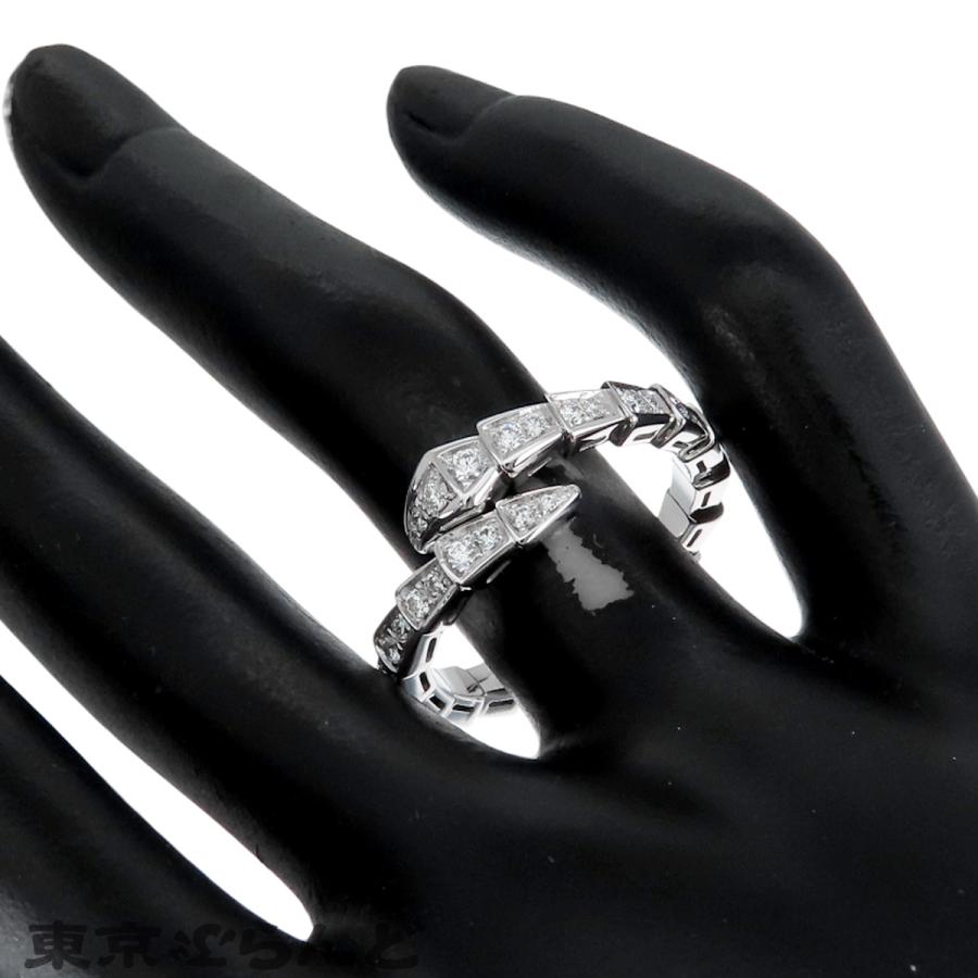 18 極美品 ブルガリ BVLGARI 925 リング 指輪 シルバー Y040 BVLGARI（ブルガリ） セルペンティヴァイパーリング 354711 ホワイト
