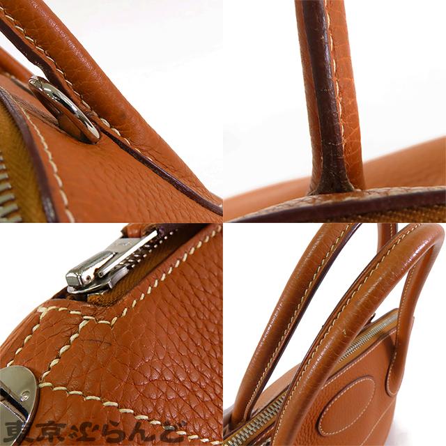 HERMES（エルメス） ボリード 31 □J刻印 茶 ゴールド シルバー金具