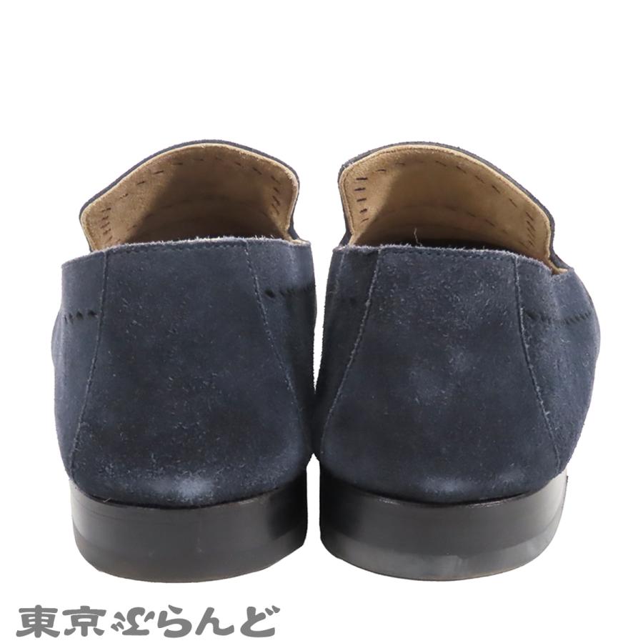 HERMES（エルメス） スリッポン ネイビー スウェード パンチング