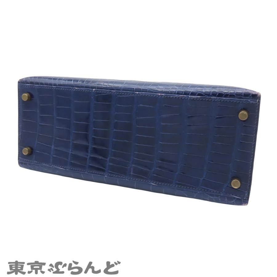エルメス HERMES ケリー28 C刻 ブルーイズミール ゴールド金具 タデラクト レディース ショルダーバッグ エルメスケリー28 内縫い ブルーイズミール ゴールド金具 A刻印(2017