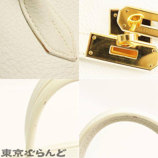 HERMES（エルメス） バーキン 35 □F刻印 ホワイト 白 ゴールド金具