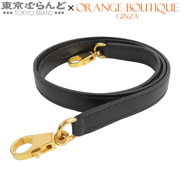 HERMES（エルメス） ショルダーストラップ ブラック 黒 ゴールド金具