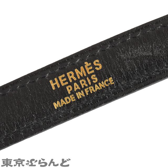 HERMES（エルメス） ショルダーストラップ ブラック 黒 ゴールド金具