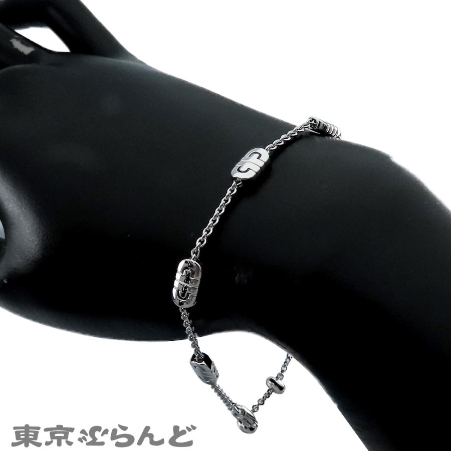 新品 ブルガリ BVLGARI パレンテシ ブレスレット ブラック ホワイト BVLGARI（ブルガリ） パレンテシブレスレット ホワイトゴールド K18WG