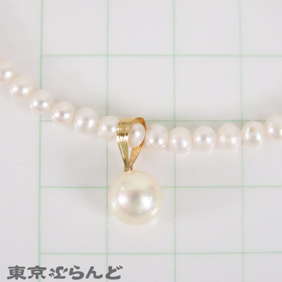 ベビーパール ネックレス イエローゴールドxパールホワイト K18YG