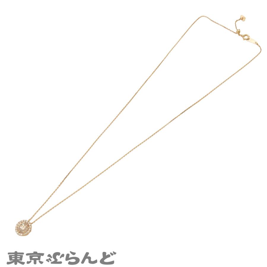 ノーブランド no brand ネックレス イエローゴールド K18YG ブラウン