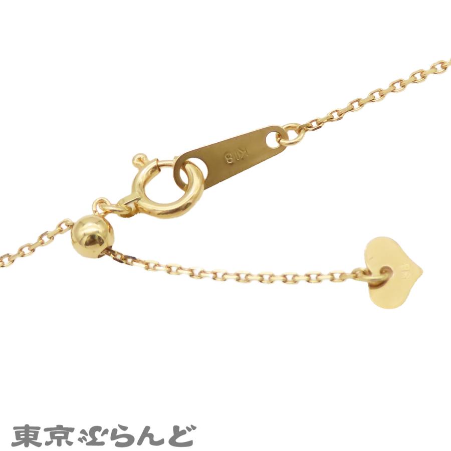 ノーブランド no brand ネックレス イエローゴールド K18YG ブラウン 