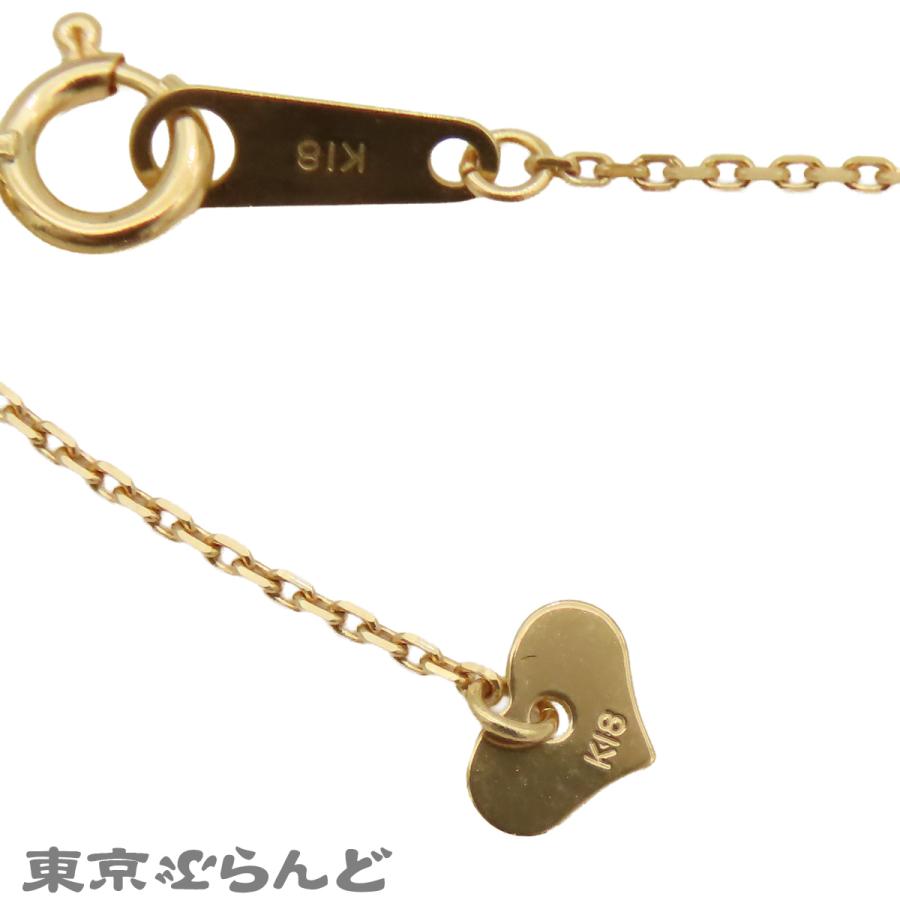 ノーブランド no brand ネックレス イエローゴールド K18YG ブラウン