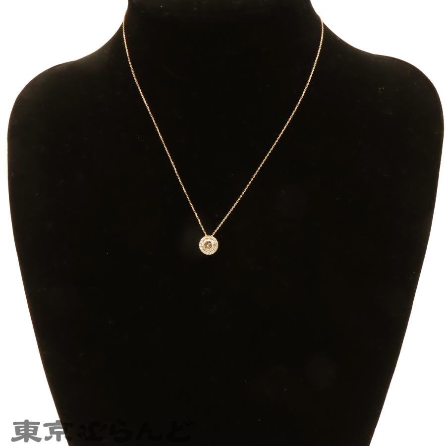 ノーブランド no brand ネックレス イエローゴールド K18YG ブラウン