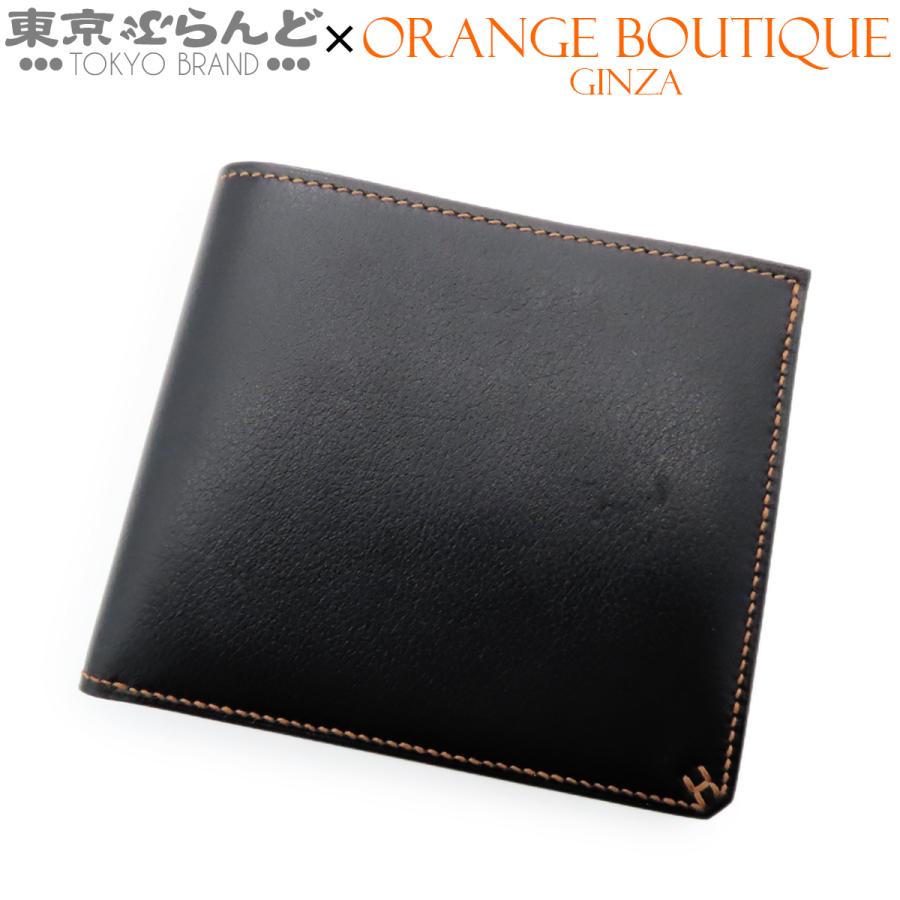 HERMES（エルメス） HERMES Hセリエ コンパクト B刻印 ブラックx